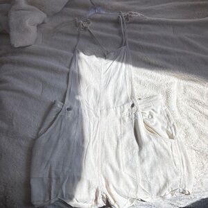 Off White Overalls with Pockets